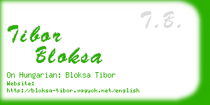 tibor bloksa business card